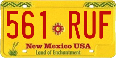 NM license plate 561RUF