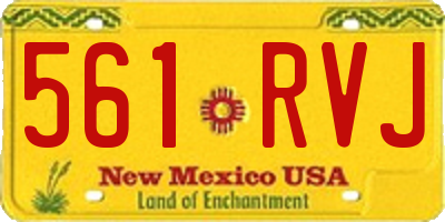 NM license plate 561RVJ