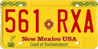 NM license plate 561RXA