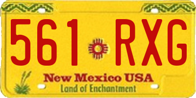 NM license plate 561RXG