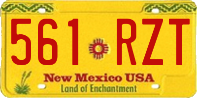 NM license plate 561RZT