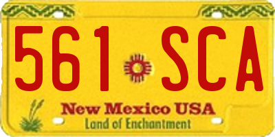 NM license plate 561SCA
