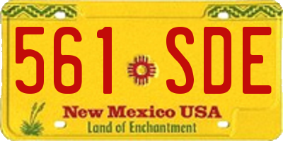 NM license plate 561SDE