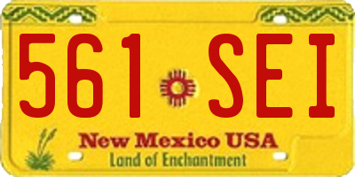 NM license plate 561SEI