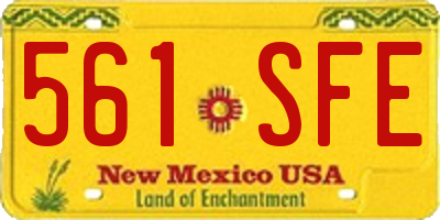 NM license plate 561SFE