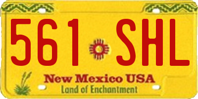 NM license plate 561SHL