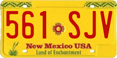 NM license plate 561SJV