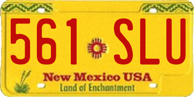 NM license plate 561SLU