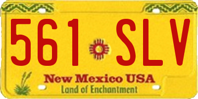 NM license plate 561SLV
