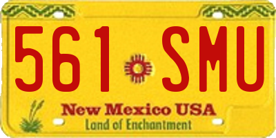 NM license plate 561SMU