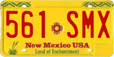 NM license plate 561SMX