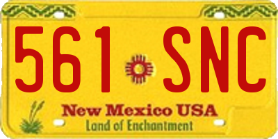 NM license plate 561SNC