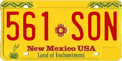 NM license plate 561SON