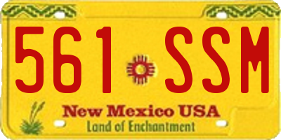 NM license plate 561SSM