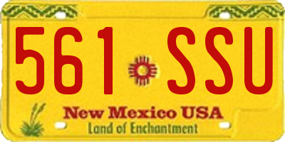 NM license plate 561SSU