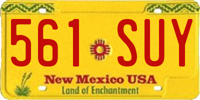 NM license plate 561SUY