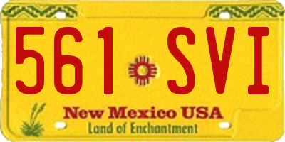 NM license plate 561SVI