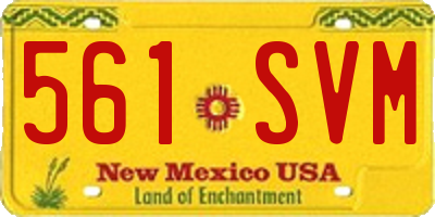 NM license plate 561SVM