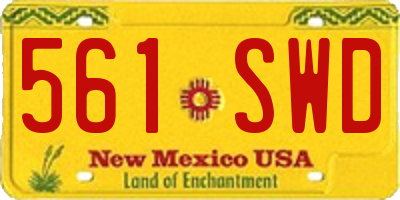 NM license plate 561SWD