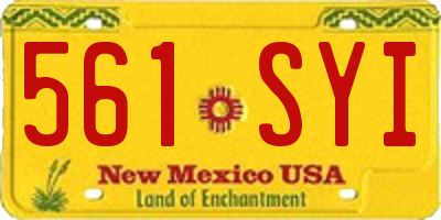 NM license plate 561SYI