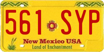 NM license plate 561SYP