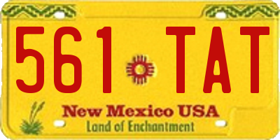 NM license plate 561TAT