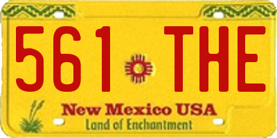 NM license plate 561THE
