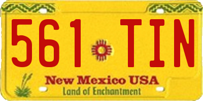 NM license plate 561TIN