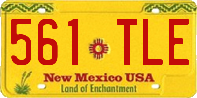 NM license plate 561TLE