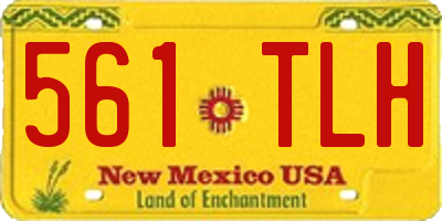 NM license plate 561TLH