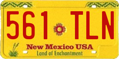 NM license plate 561TLN