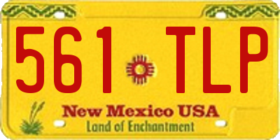 NM license plate 561TLP