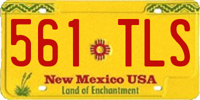 NM license plate 561TLS