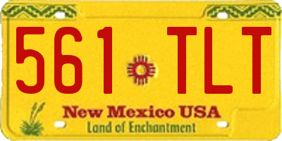 NM license plate 561TLT