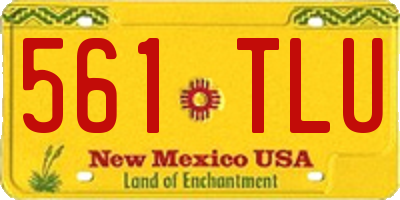 NM license plate 561TLU