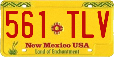 NM license plate 561TLV