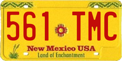 NM license plate 561TMC
