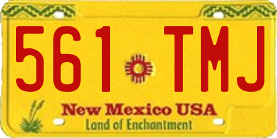 NM license plate 561TMJ