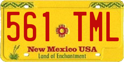 NM license plate 561TML