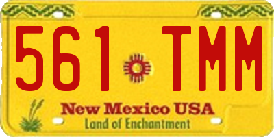 NM license plate 561TMM
