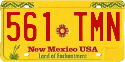 NM license plate 561TMN