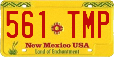 NM license plate 561TMP