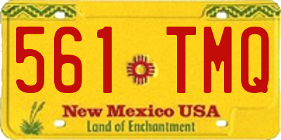 NM license plate 561TMQ