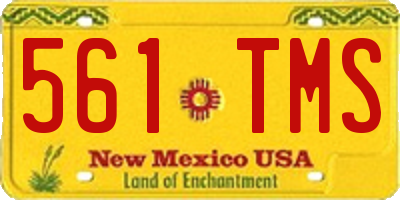 NM license plate 561TMS