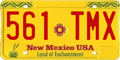 NM license plate 561TMX