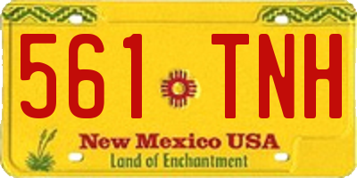 NM license plate 561TNH