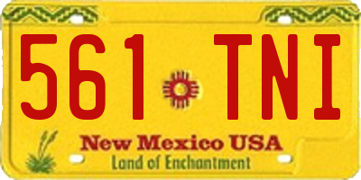NM license plate 561TNI