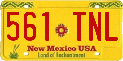 NM license plate 561TNL