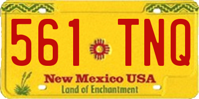 NM license plate 561TNQ