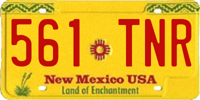 NM license plate 561TNR